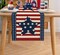 4th of July Table Runner 13 x 72 Inches, Patriotic Memorial Independence Day Decoration Linen Table Runners for Farmhouse Kitchen Dining (13” x 72”, Blue/Star)